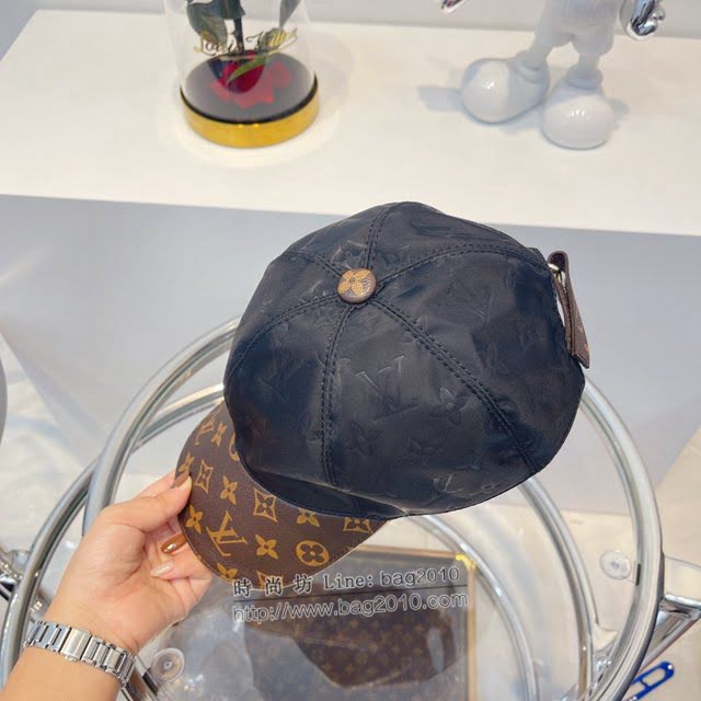 LV新品男士帽子 路易威登老花拼接棒球帽鴨舌帽  mm1317